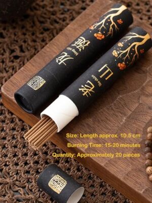 Premium Stick Incense Set– Rich Sandalwood&Nha Trang Agarwood Scent Deep Woody Aroma Ideal for Meditation Yoga Relaxation Home Office Calming and Cleansing Fragrance–90 Sticks Total